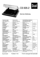 Dual CS-5052-Service-Manual 
